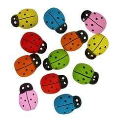 AussieSuperStore Art & Craft Essentials Wooden Ladybugs Shapes Wooden Ladybugs Shapes | Craft Embellishment | Scrapbooking Embellishment 9331468054955 VJY648